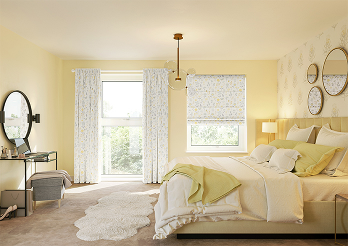 Floral Whimsy, Burnt Yellow - Made to Measure Curtains - Image 14